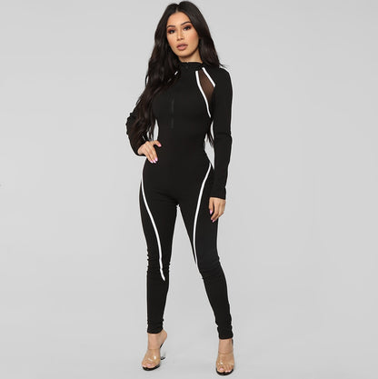 Women's Full-Sleeve Sports Jumpsuit Stretchy, Breathable, and Performance-Ready