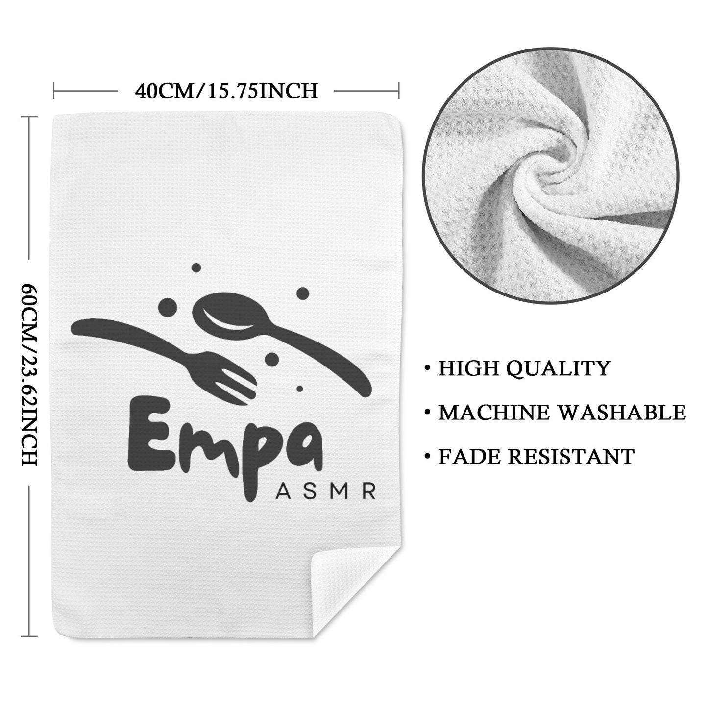 Empa ASMR Kitchen Hand Towel  1 pc  Made in USA