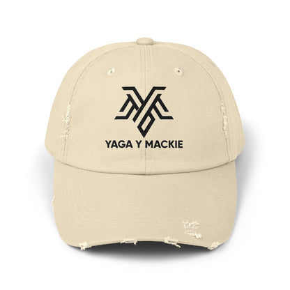 🧢 Gorra Unisex Estilo Distressed - Edición Especial Yaga & Mackie 🎶