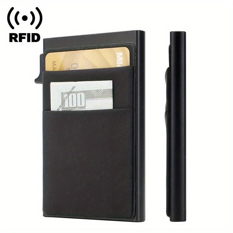 Men's RFID Blocking Ultra-Slim Wallet with Coin Slot