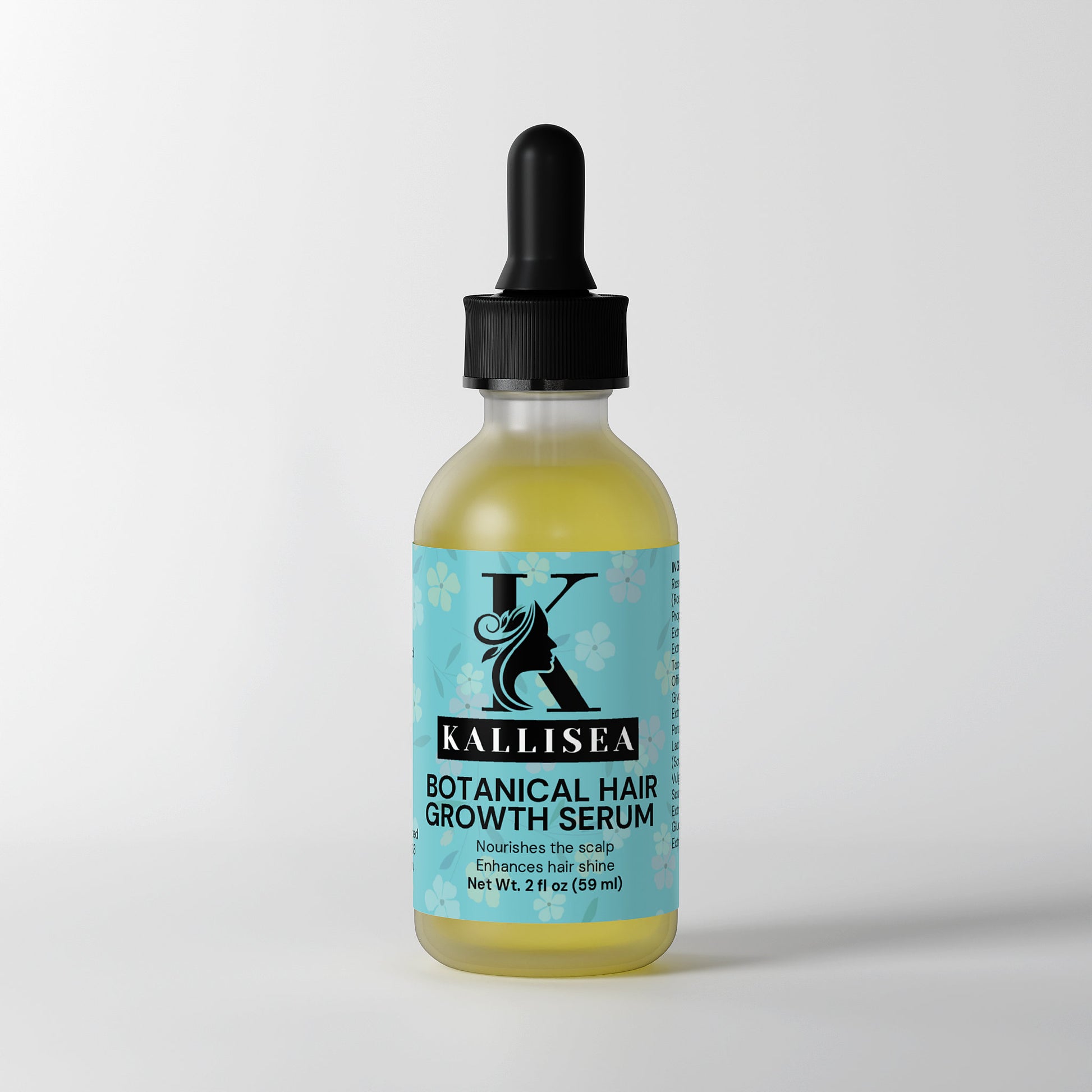 🌿 Kallisea Botanical Hair Growth Serum – Rosemary & Ginger Root Scalp Treatment with Densidyl®, Spirulina & Vitamin E – Lightweight Leave-In Formula for Fuller, Healthier Hair – 2 fl oz 🌿