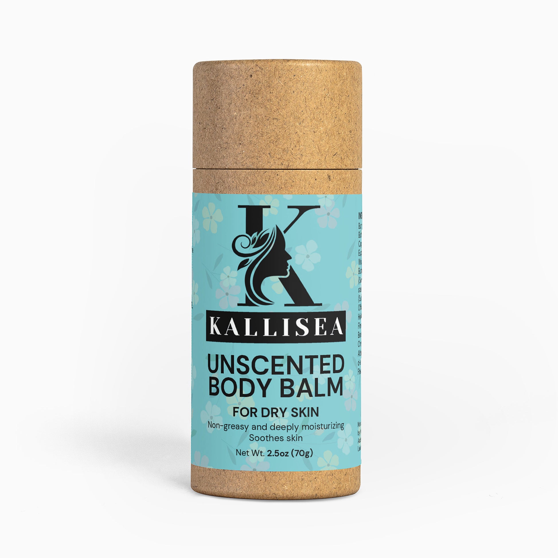 Kallisea Unscented Body Balm – Deep Moisture Stick for Dry Skin with Shea Butter, Cocoa Butter & Calendula – Eco-Friendly Solid Lotion in Biodegradable Packaging – 2.5 oz