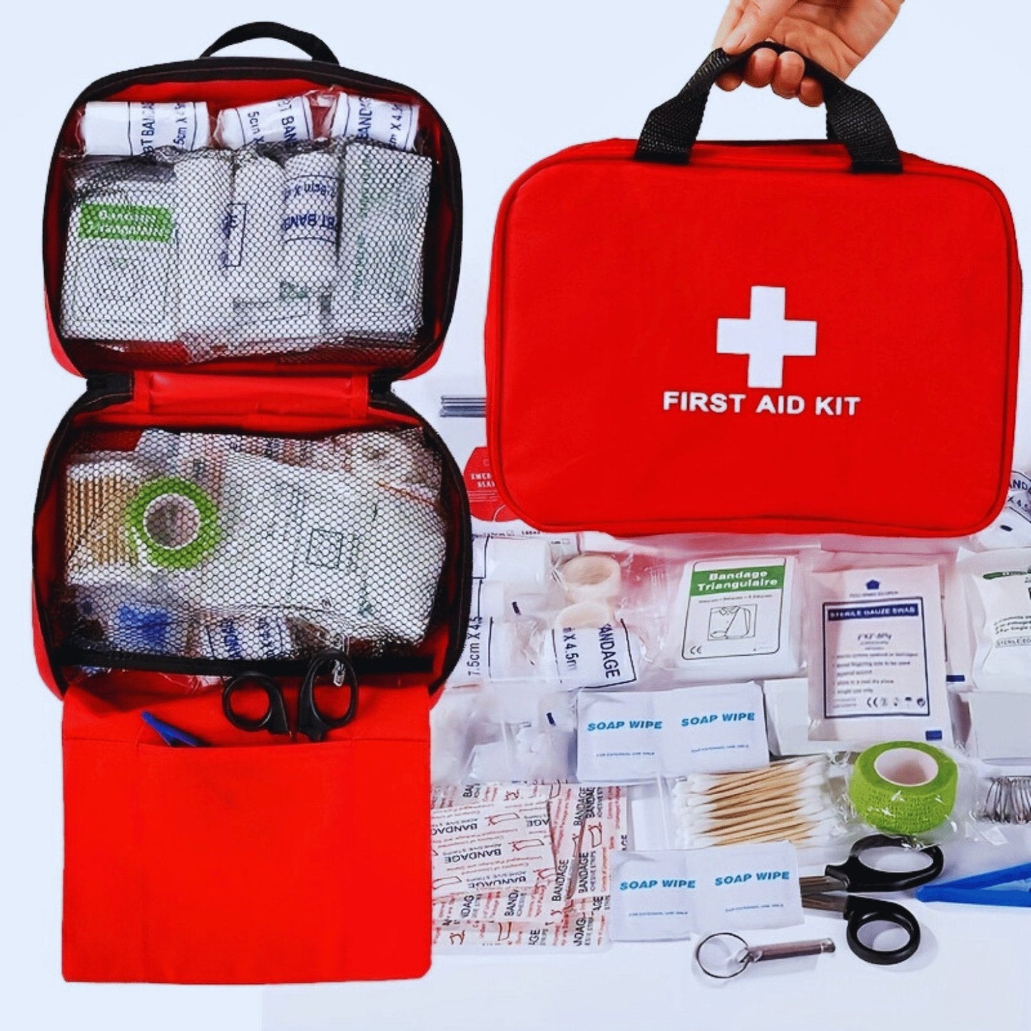 🚑 184pcs First Aid Kit - Portable & Comprehensive Emergency Medical Supplies 🌟 - Merkanny