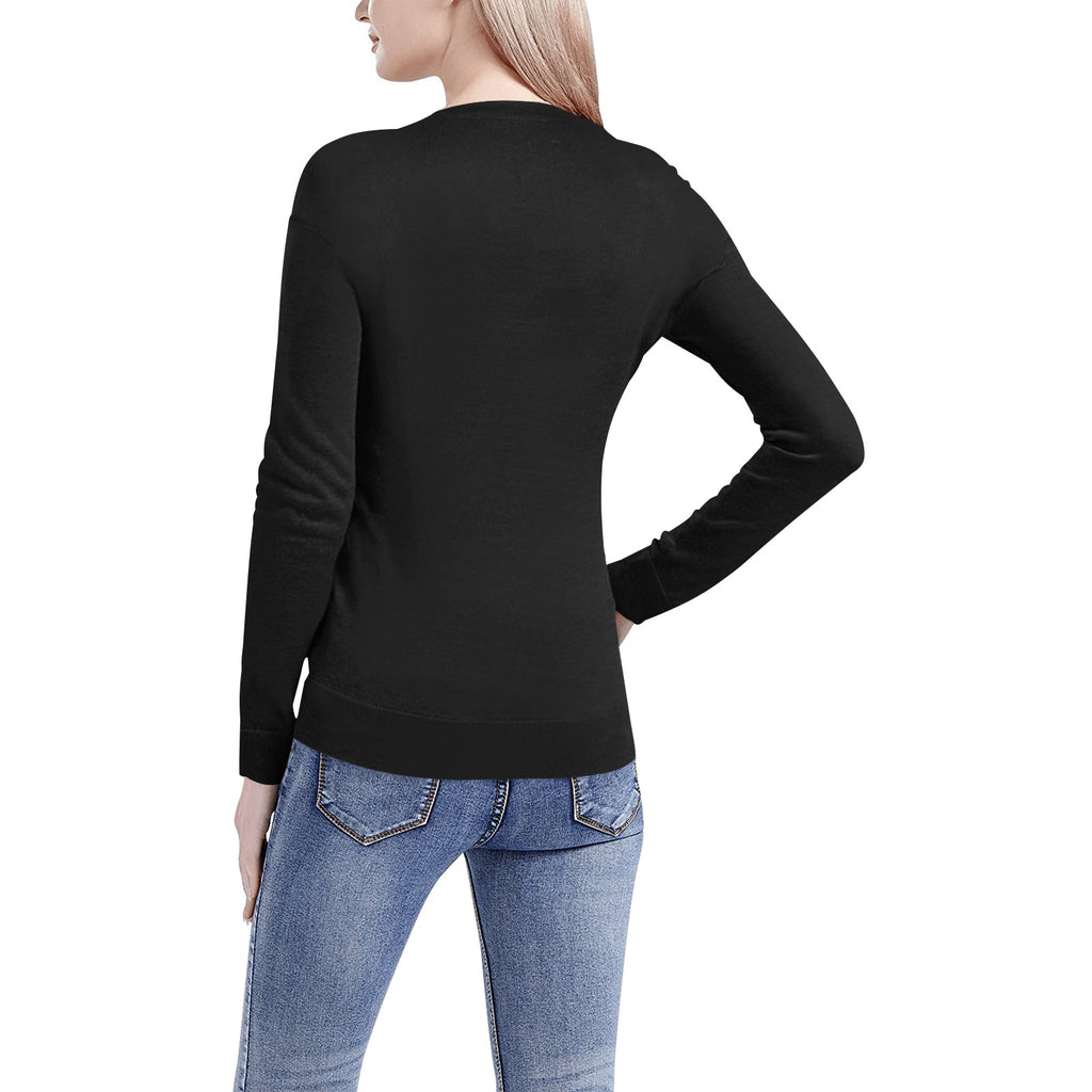 V-Neck Pullover Sweater for Women  Doce Cereja Oficial