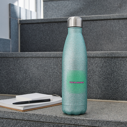 Insulated Stainless Steel Water Bottle - turquoise glitter