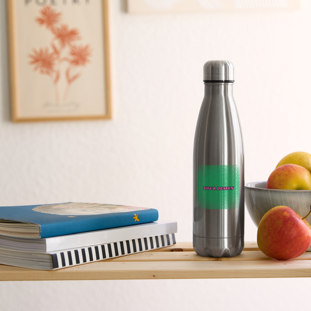 Insulated Stainless Steel Water Bottle - silver