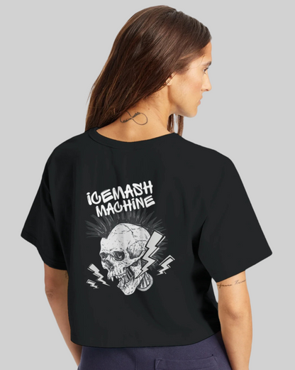 ICEMASH MACHINE | Women's Cropped Heritage Crewneck T-Shirt – Champion Black