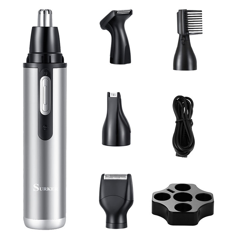 Optimize product title: 5-in-1 USB Charging Portable Mini Nose and Ear Hair Trimmer