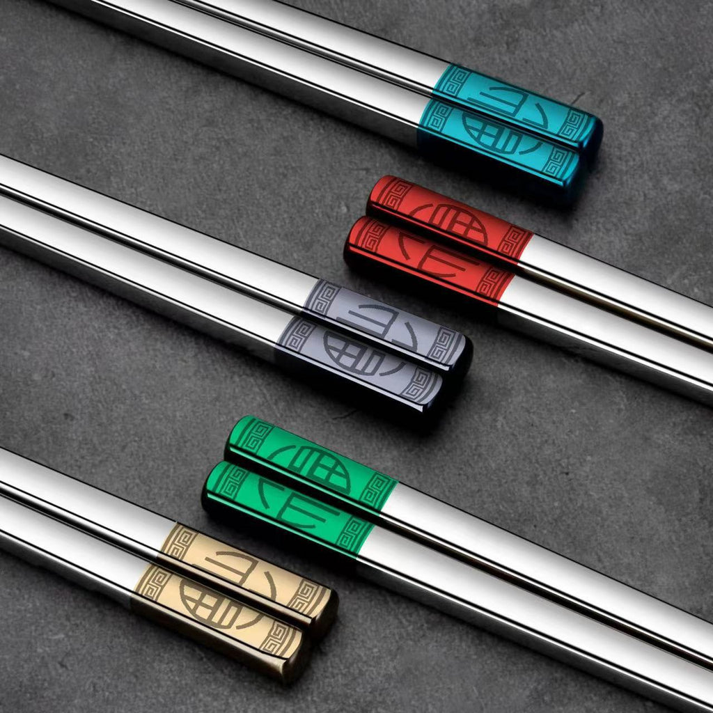 Empa ASMR Stainless Steel Blessing Chopsticks – Elegance in Every Bite!
