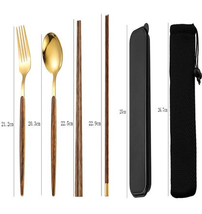 Portable Stainless Steel Cutlery Set Elegant, Durable & Travel-Friendly