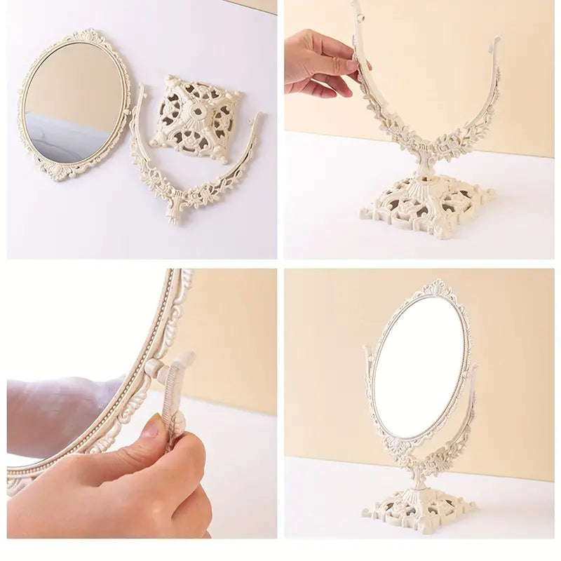 Retro Double Sided Mirror Vanity Makeup Mirror Princess Mirror