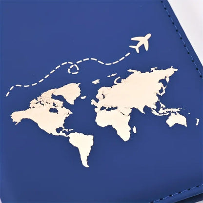 Stylish PU Leather Travel Passport Card Case - Securely Store Passport, Vaccine Card, and Travel Documents - Ideal for Couples and Families - Portable Flight Ticket Holder