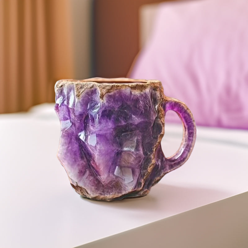 Multi-Color Natural Mineral Crystal Mug A Unique & Spiritual Gift