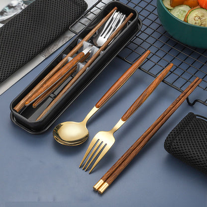 Portable Stainless Steel Cutlery Set Elegant, Durable & Travel-Friendly