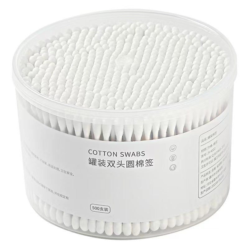 🌿 500pcs Eco-Friendly Cotton Swabs - Multipurpose, Double-Tipped for Beauty and Personal Care 🌿 - Merkanny