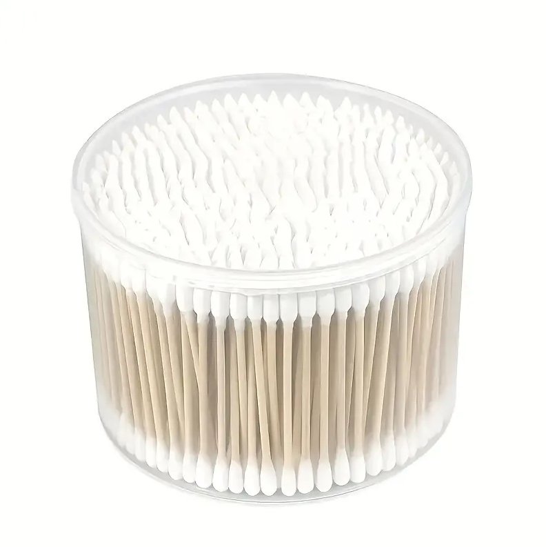 🌿 500pcs Eco-Friendly Cotton Swabs - Multipurpose, Double-Tipped for Beauty and Personal Care 🌿 - Merkanny