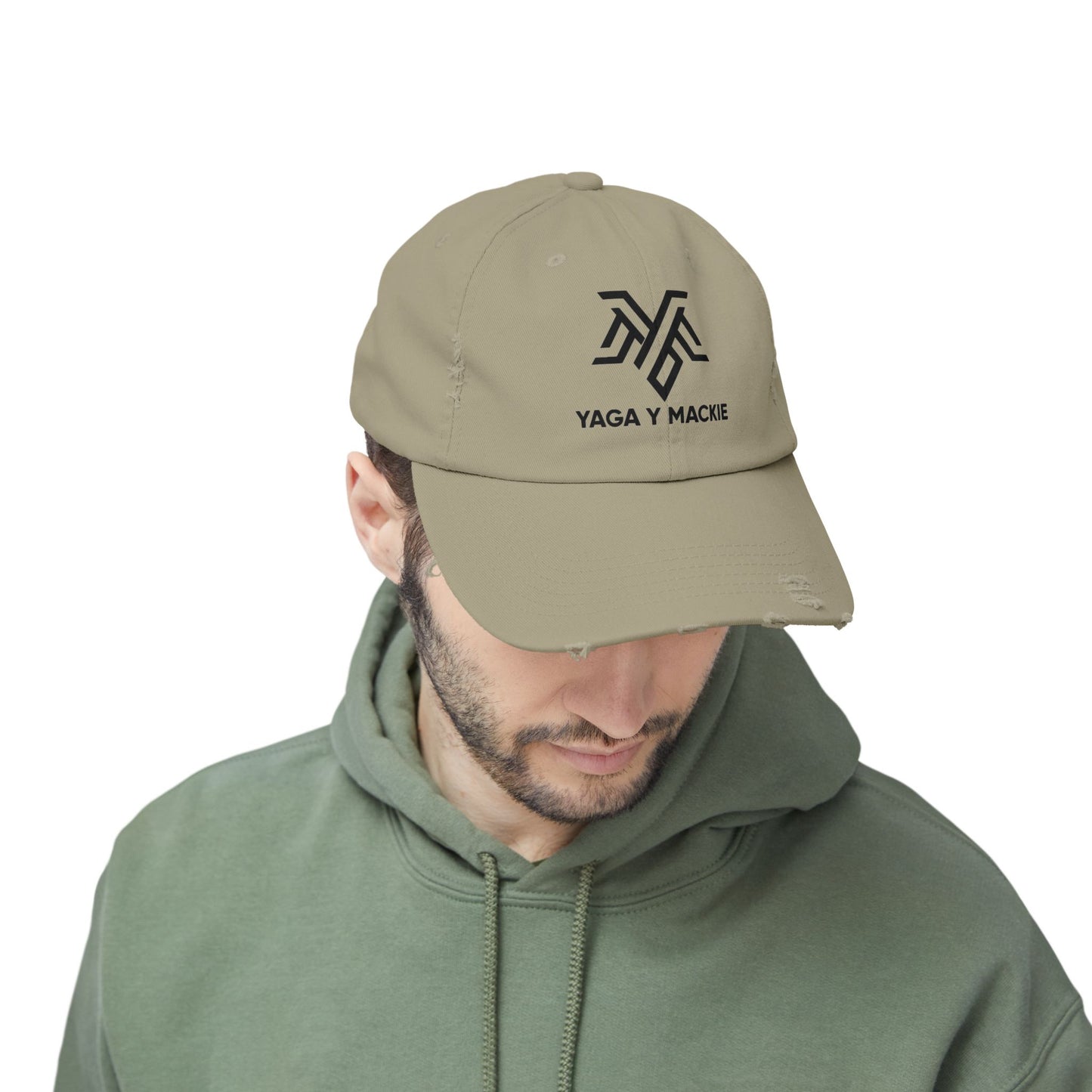 🧢 Gorra Unisex Estilo Distressed - Edición Especial Yaga & Mackie 🎶