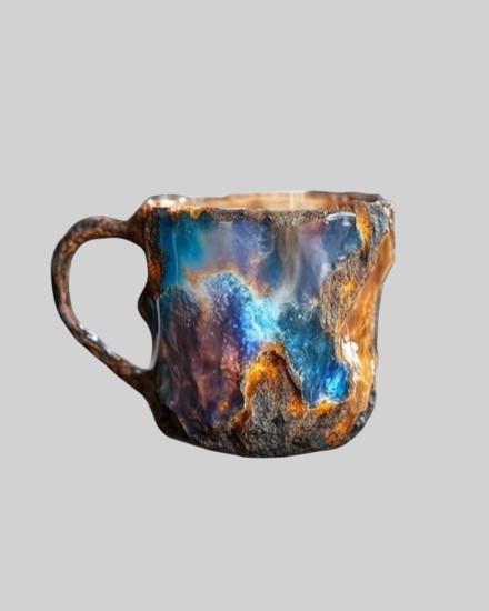 Multi-Color Natural Mineral Crystal Mug A Unique & Spiritual Gift