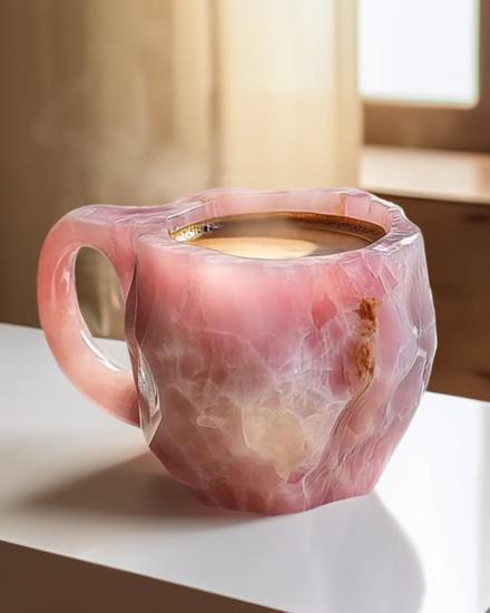 Multi-Color Natural Mineral Crystal Mug A Unique & Spiritual Gift