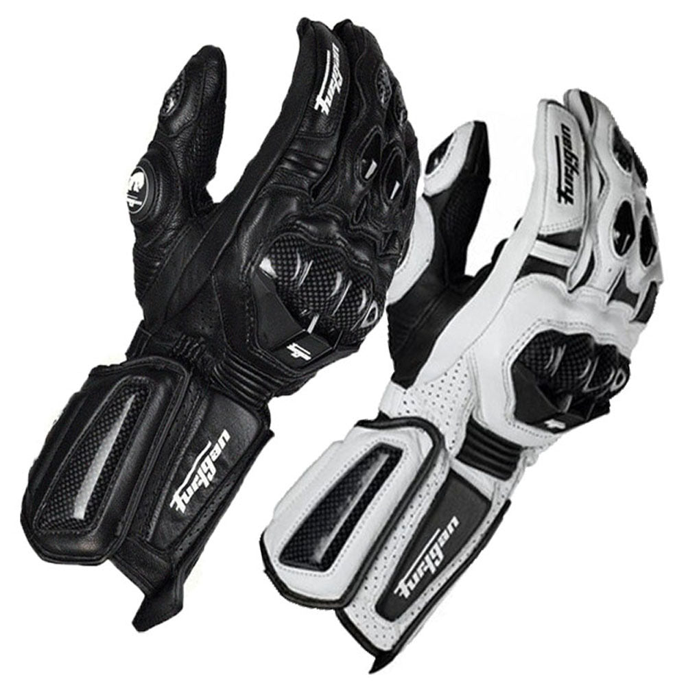 Product Title: Premium Motorcycle Leather Carbon Fiber Racing Gloves - Breathable, Anti-fall, Non-slip