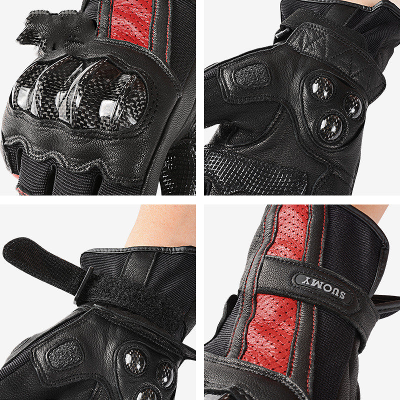 Product title optimization: Retro Knight Motorcycle Riding Gloves - Men's and Women's Four Seasons Motorcycle Racing Leather Gloves, Breathable & Wear-resistant, Anti-fall Equipment