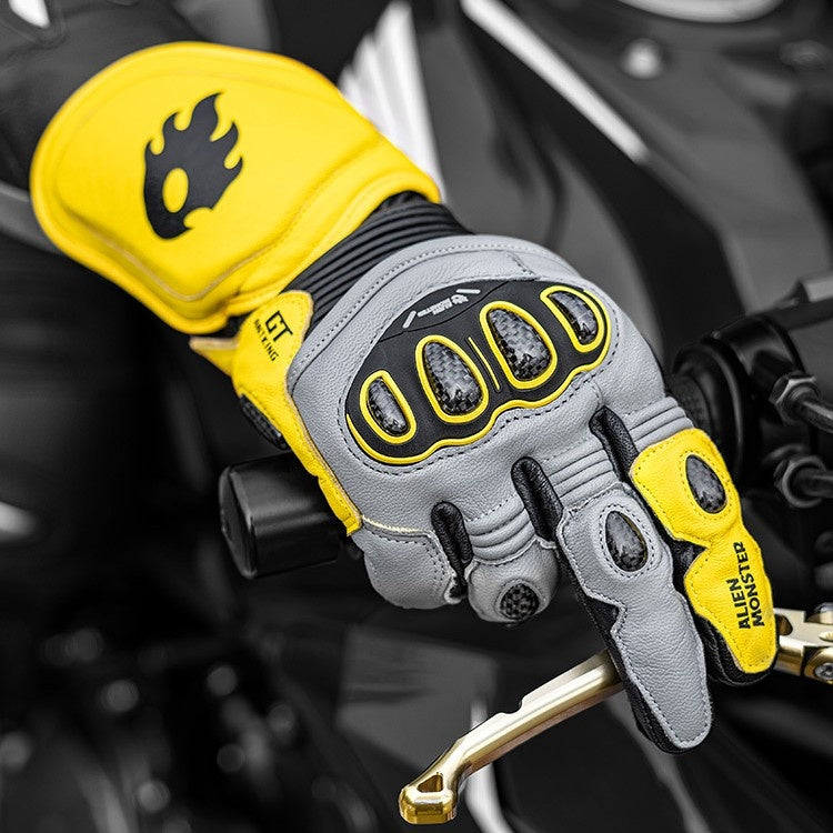 Optimize product title: Carbon Fiber Long Track Motorcycle Glove