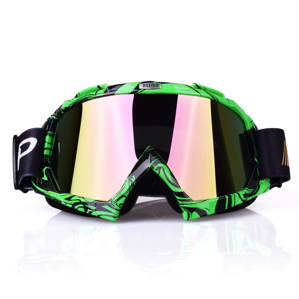 Anti-fall Motorcycle Riding Goggles for Off-road Racing Helmet - Wind and Sand Ski Glasses