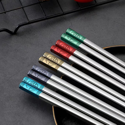 Empa ASMR Stainless Steel Blessing Chopsticks – Elegance in Every Bite!