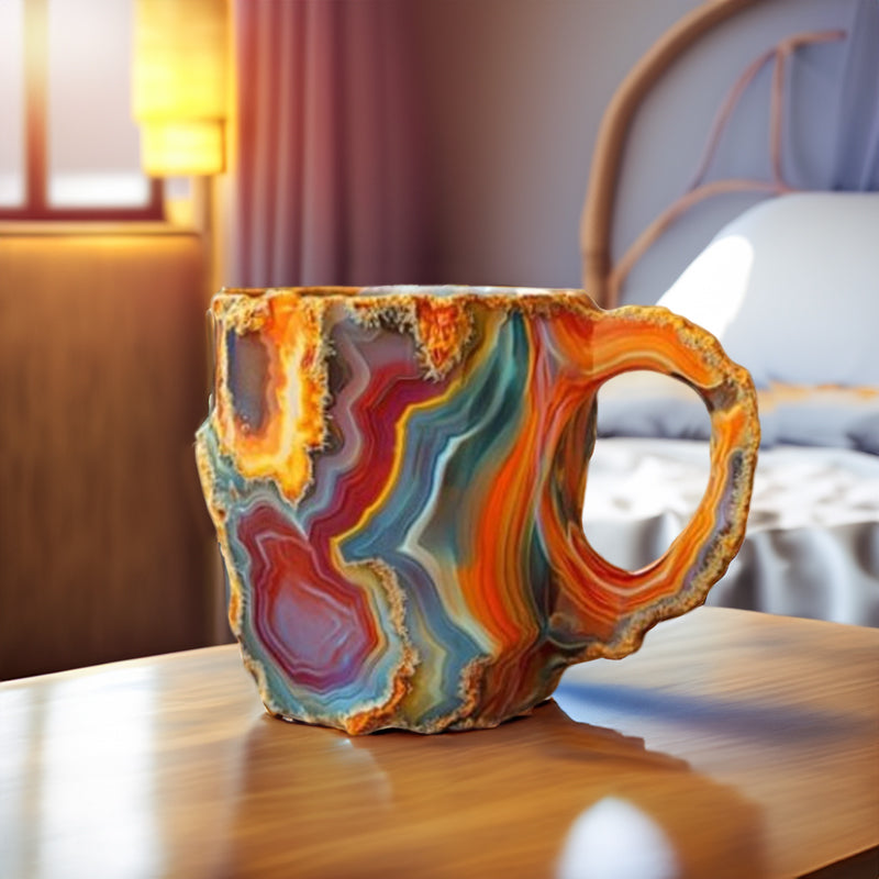 Multi-Color Natural Mineral Crystal Mug A Unique & Spiritual Gift