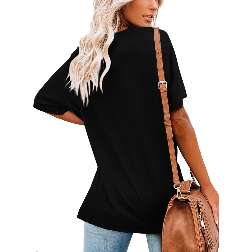 ✨ V-Neck Short Sleeve T-Shirt – Doce Cereja Oficial ✨