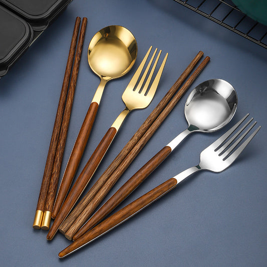 Portable Stainless Steel Cutlery Set Elegant, Durable & Travel-Friendly