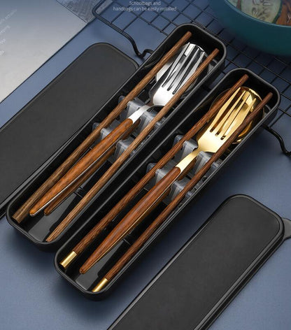 Portable Stainless Steel Cutlery Set Elegant, Durable & Travel-Friendly