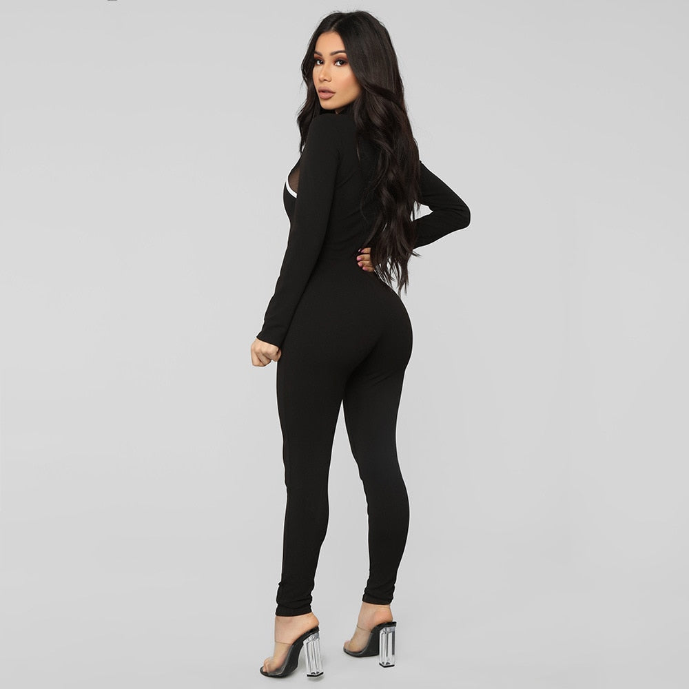 Women's Full-Sleeve Sports Jumpsuit Stretchy, Breathable, and Performance-Ready