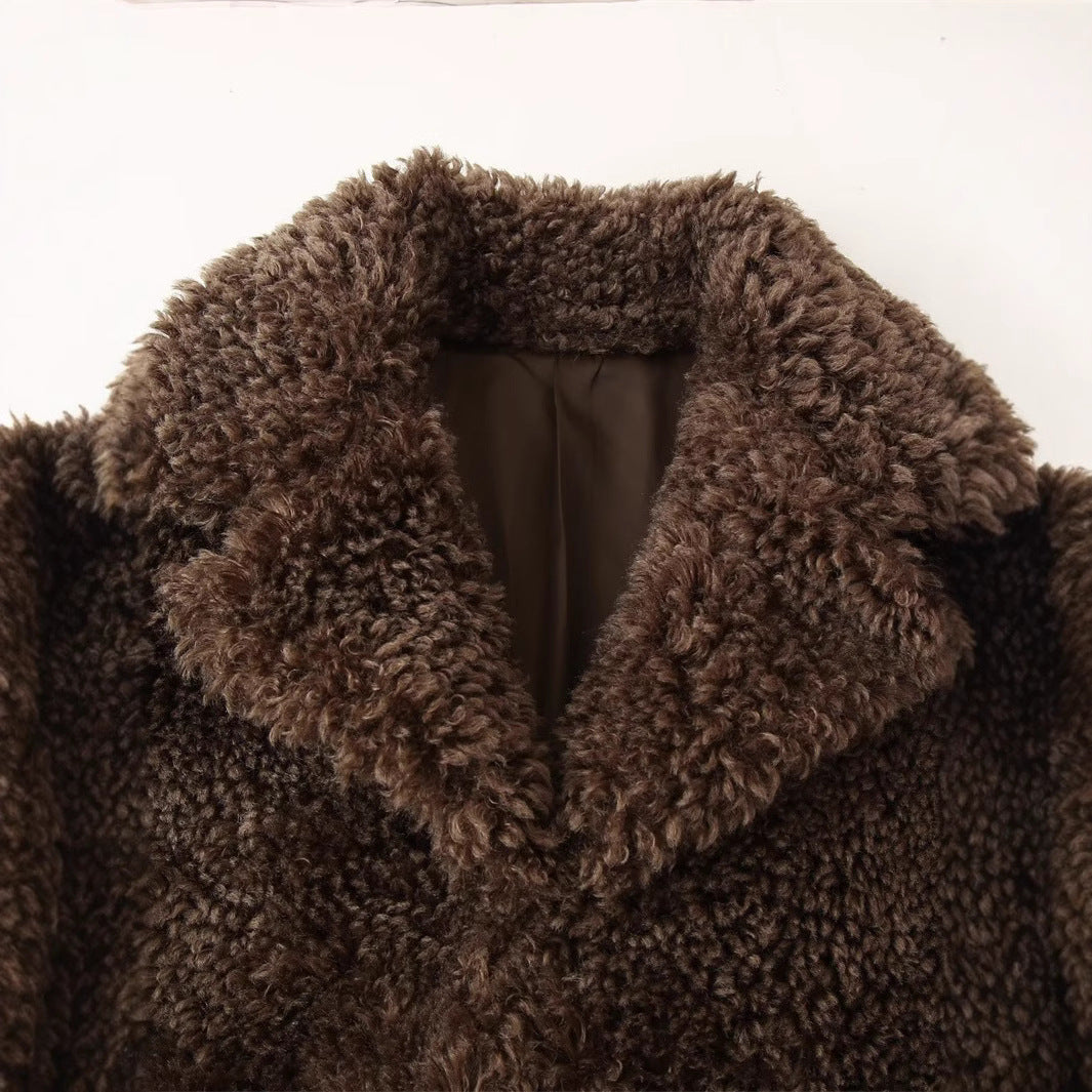 Women's Faux Fur Coat Elegant European & American Style Jacket for Any Occasion