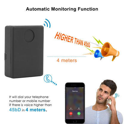 Acoustic Alarm Mini GSM Listening Device Quad Band Voice Surveillance System with Two-Way Auto Answer Feature