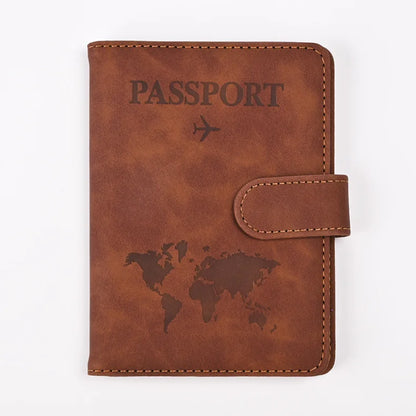 PU Leather Passport Cover Short Eye Catching Design Travel Wallet Protector Case With Credit Card Holder For Men and Women