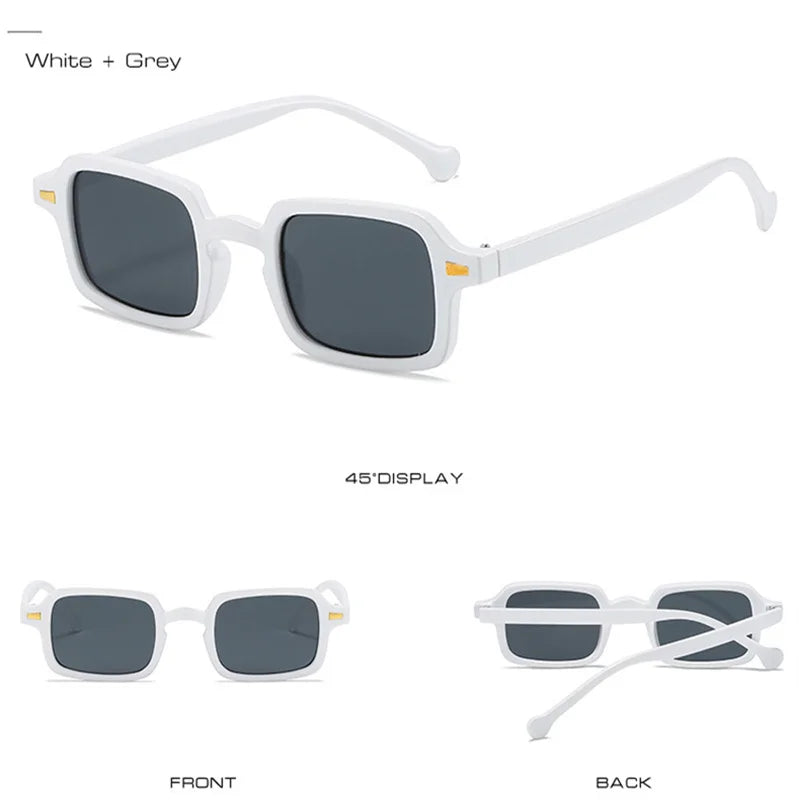 Gradient Shades Square Sunglasses - Fashionable Retro Trend