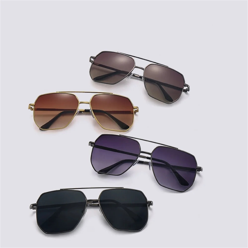 Fashion Men Sunglasses Pilot Classic Driving Sun Glasses Metal Frame Mirror Leisure Fishing Business Women Night Vision Eyewear