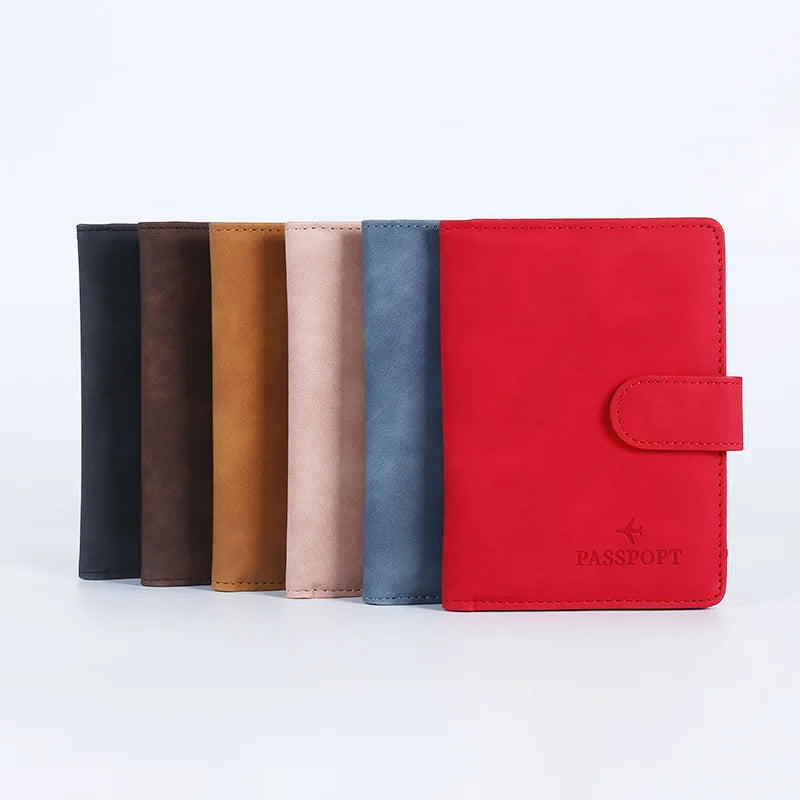 Leather Passport Holder Covers Case Waterproof Travel Credit Card Wallet Cute Passport Book for Women/Men Passport Cover