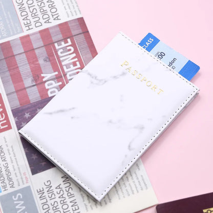 Marble Pattern Ticket Passport Holder Men Women Travel Protective Cover for ID Credit Card Wholesale