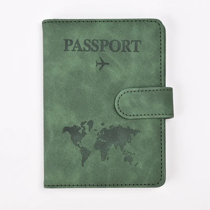 PU Leather Passport Cover Short Eye Catching Design Travel Wallet Protector Case With Credit Card Holder For Men and Women