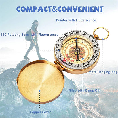 Waterproof Outdoor Compass for Hiking Camping and Orienteering Perfect Navigation Tool for Scout Kids