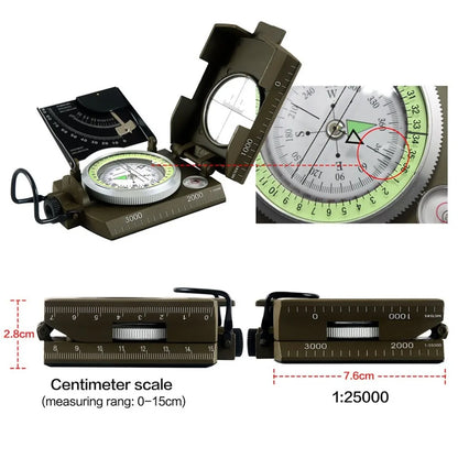 Outdoor Survival Military Compass Digital Navigation Gadget for Camping Hiking Geological Studies