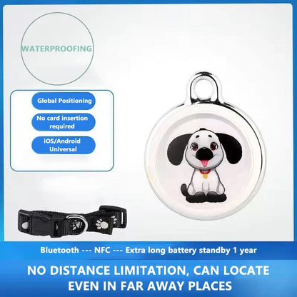 Waterproof GPS Tracker Bluetooth-Compatible Pet Anti-Lost Smart Wearable Dog Cat Collar with Real-Time Tracking