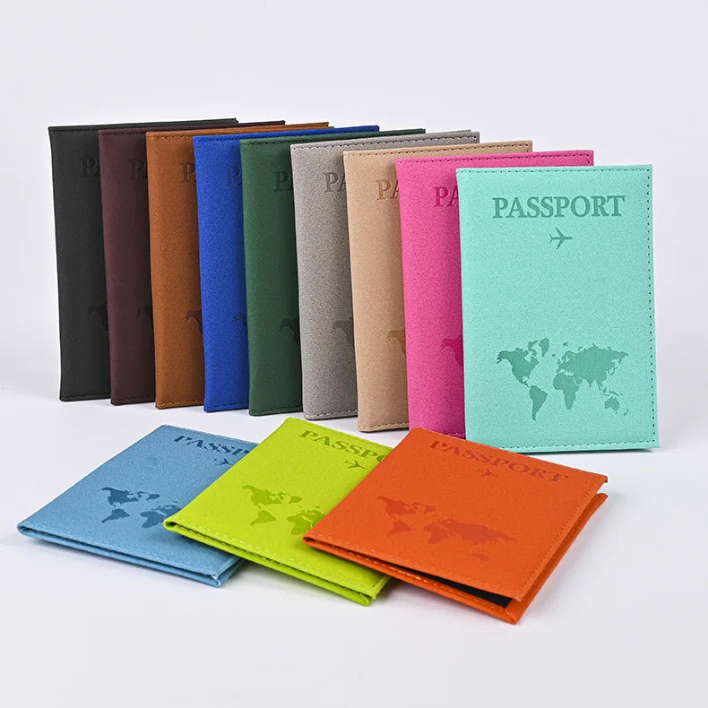 Custom Name Personalized Passport Holder Travel Wallet PU Leather Cover for Passport Protection