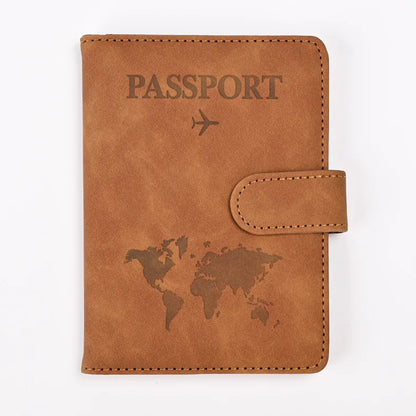 PU Leather Passport Cover Short Eye Catching Design Travel Wallet Protector Case With Credit Card Holder For Men and Women