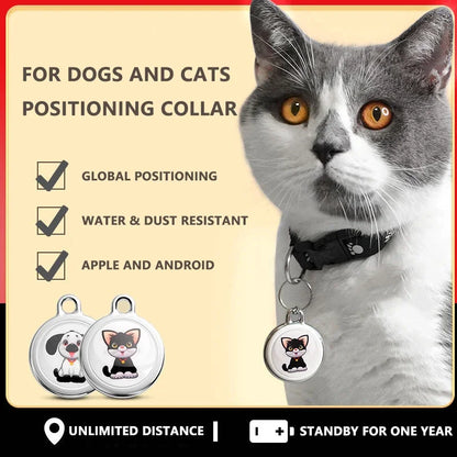 Waterproof GPS Tracker Bluetooth-Compatible Pet Anti-Lost Smart Wearable Dog Cat Collar with Real-Time Tracking