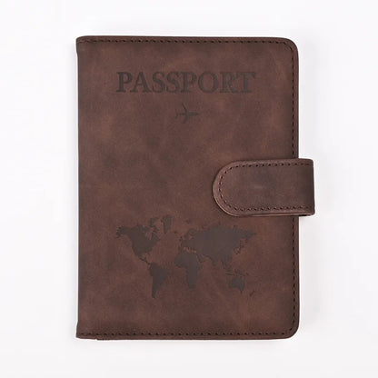 PU Leather Passport Cover Short Eye Catching Design Travel Wallet Protector Case With Credit Card Holder For Men and Women