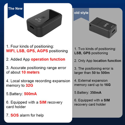 New GF-22 GPS Tracker Device Real Time Car Tracker Voice Control Mini Precise Positioning 2023 Anti-Lost Device Locator Device