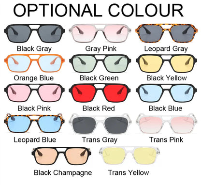 Rectangle Fashion Sunglasses for Women - Basic Classic Design